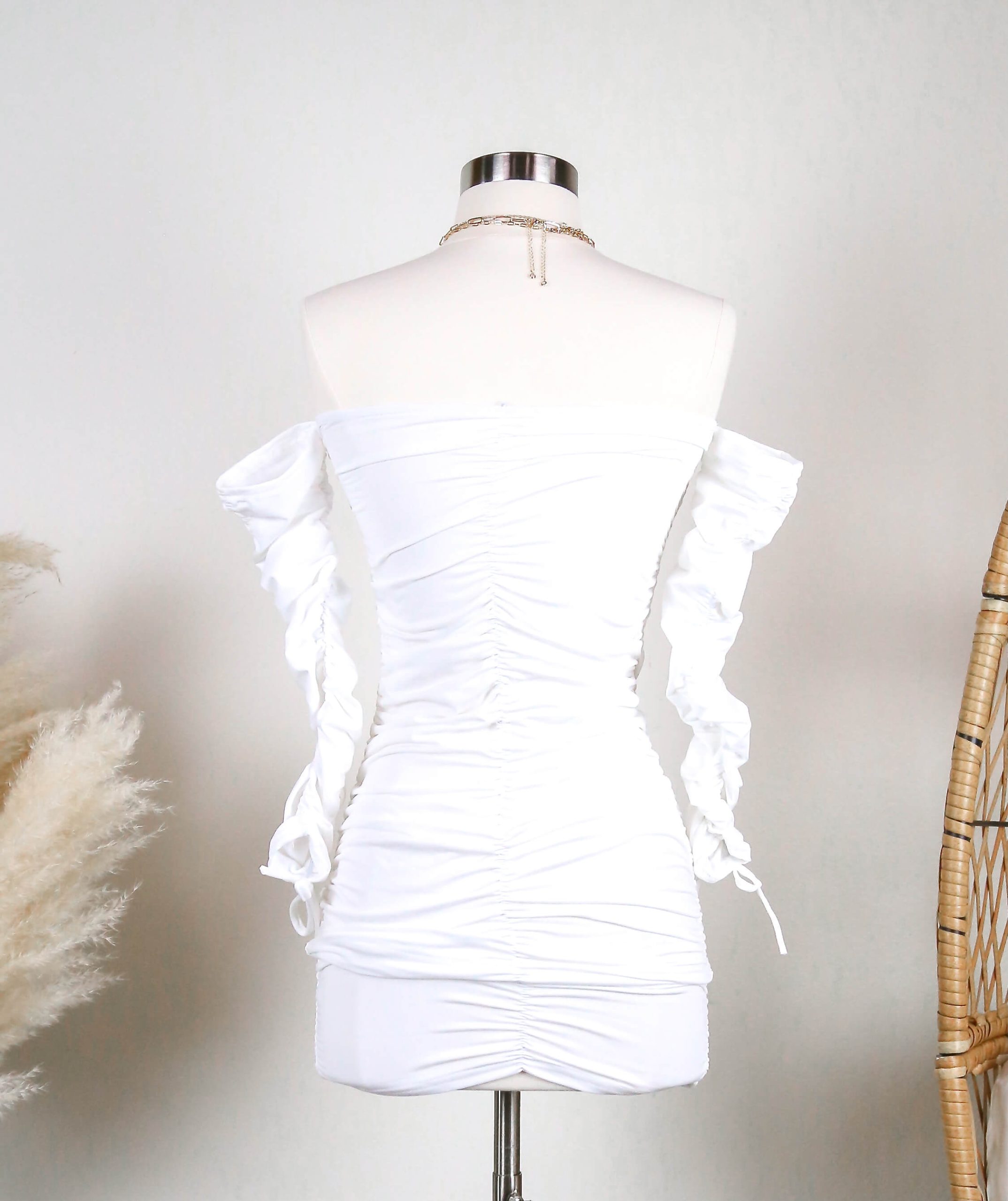 FlirtyHourFleeceLinedRuchedMiniDressinWHITE4